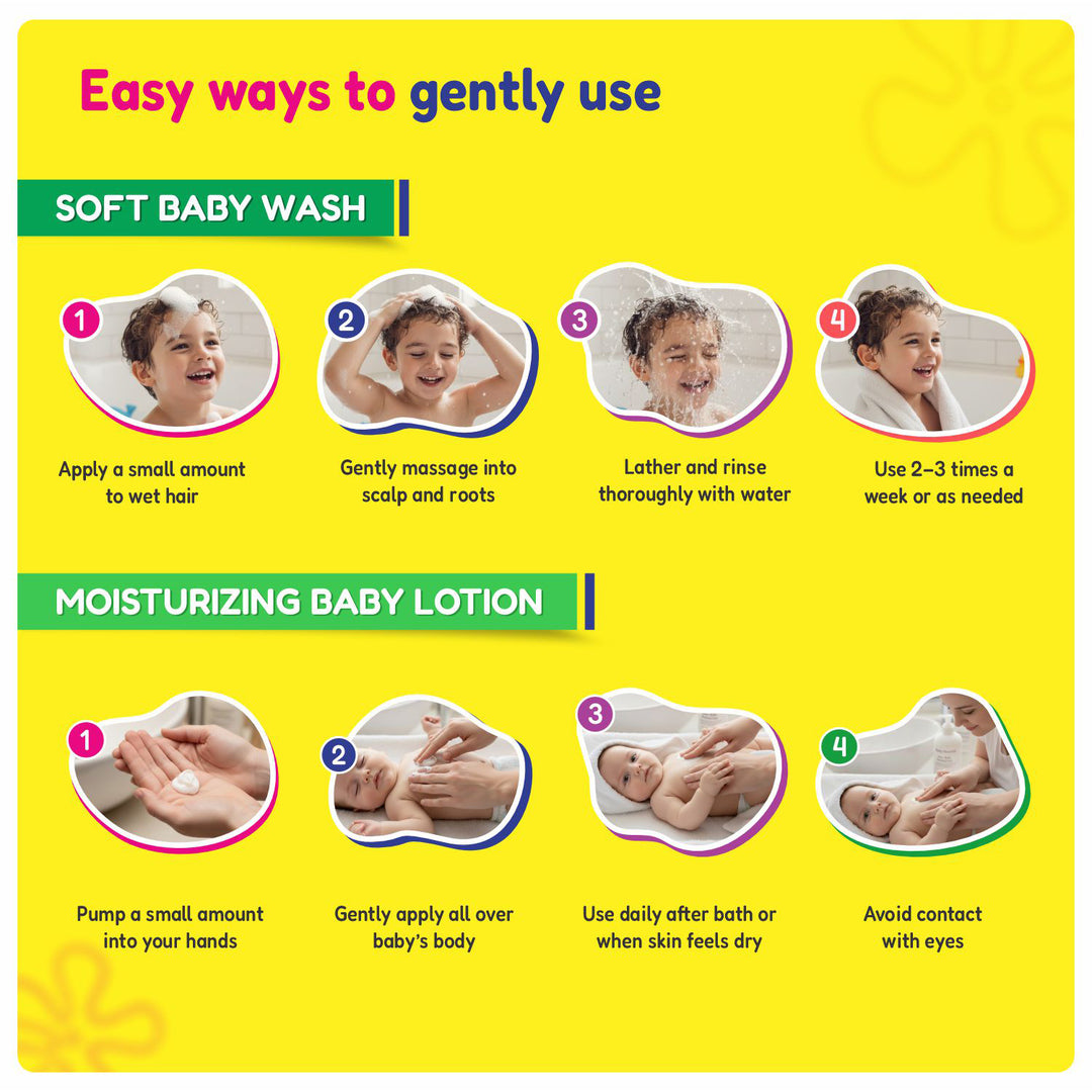Gentle Body Care Combo | Soft Body Wash + Moisturizing Kids Lotion