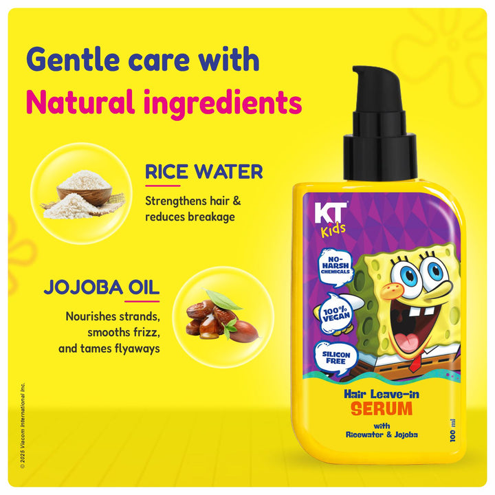 Gift Set ~ Hair Care For Girls 8–12 Years | Shampoo + Conditioner / Protein Cream + Hair Serum + Sun-Protection Hair Spray + Yellow Gift Bag + FREE Keychain