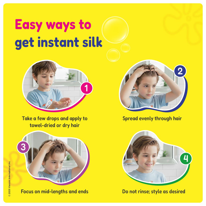 Gift Set ~ Hair Care For Girls 8–12 Years | Shampoo + Conditioner / Protein Cream + Hair Serum + Sun-Protection Hair Spray + Yellow Gift Bag + FREE Keychain