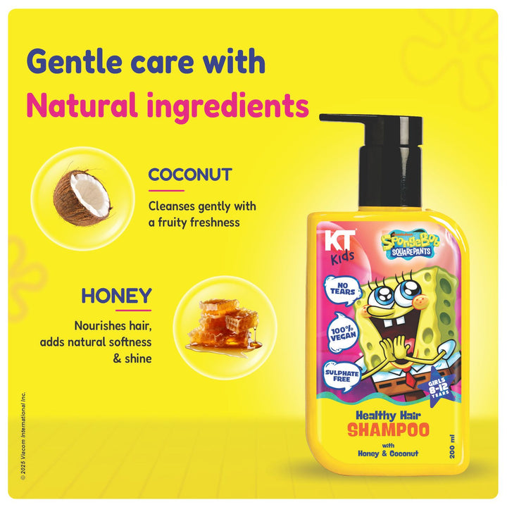 Gift Set ~ Hair Care For Girls 8–12 Years | Shampoo + Conditioner / Protein Cream + Hair Serum + Sun-Protection Hair Spray + Yellow Gift Bag + FREE Keychain