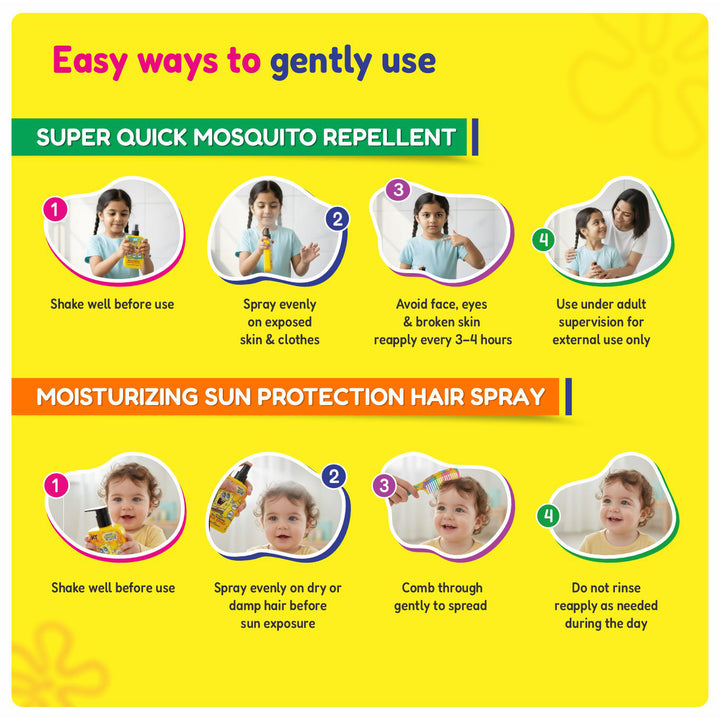 Outdoor Protection Combo | Super Quick Mosquito Repellent + Moisturizing Sunscreen Spray