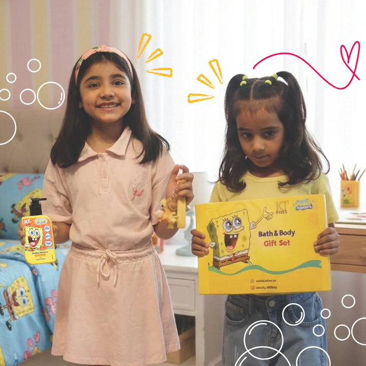 Gift Set ~ Hair Care For Girls 8–12 Years | Shampoo + Conditioner / Protein Cream + Hair Serum + Sun-Protection Hair Spray + Yellow Gift Bag + FREE Keychain